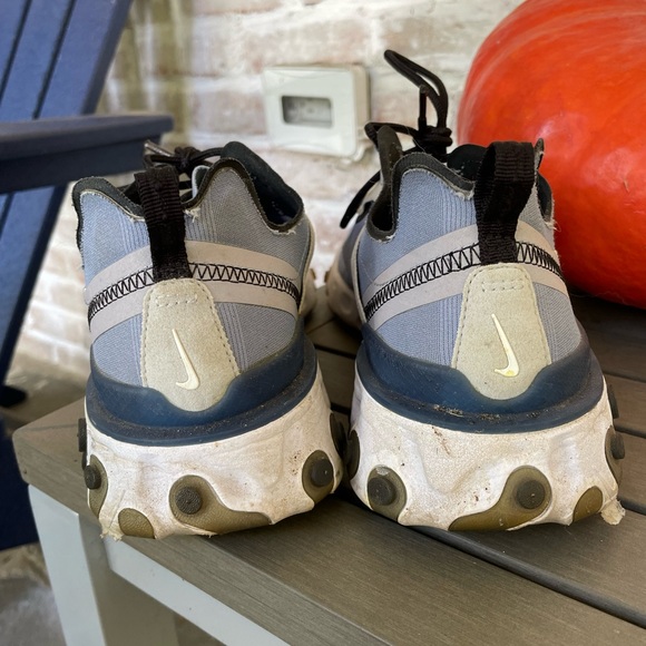 2019 Nike React Element 55 Indigo
Fog Blue White Sneakers US Mens 11 - Picture 3 of 8